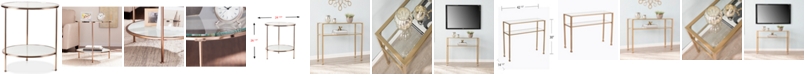 Southern Enterprises Brookford Gold Metal and Glass Console Table